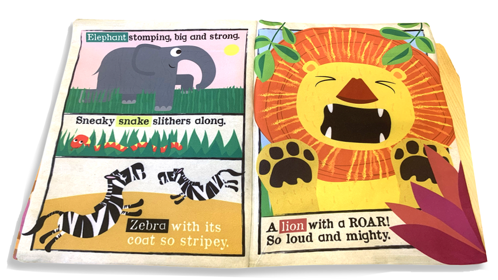 Jo & Nic's Crinkly Cloth Books – wholesale Baby & Toddler Book (0-2) – Nursery Times Crinkly Newspaper - Safari Animals2