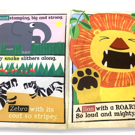 Jo & Nic's Crinkly Cloth Books – wholesale Baby & Toddler Book (0-2) – Nursery Times Crinkly Newspaper - Safari Animals2