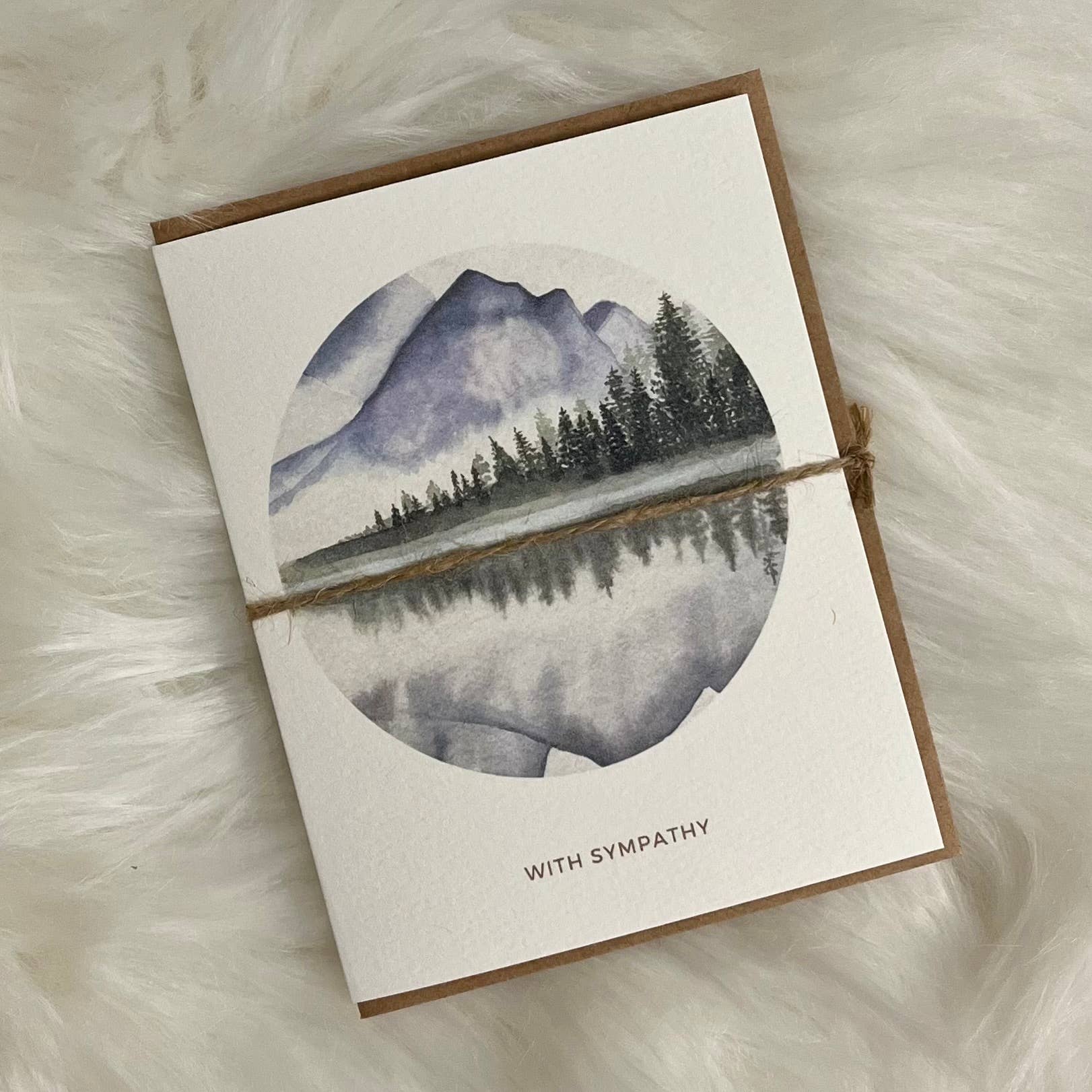 Paper Kuts - Wholesale Sympathy Card - "With Sympathy" Sympathy Card, Includes Kraft Envelope3