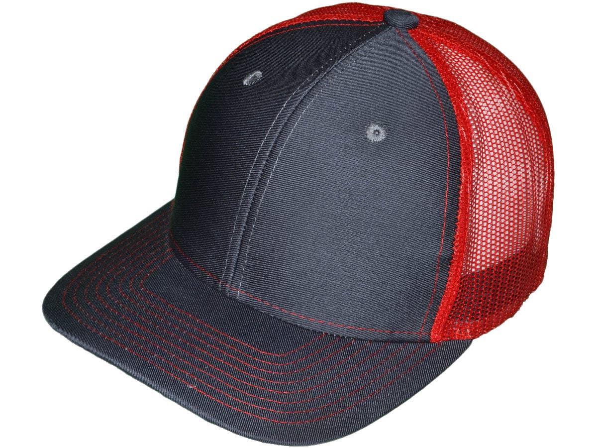 Buck Wholesale – Großhandel Trucker-Cap – Unisex – Blanko Trucker-Hüte — 6 Paneele SnapBack Mesh BK Caps12