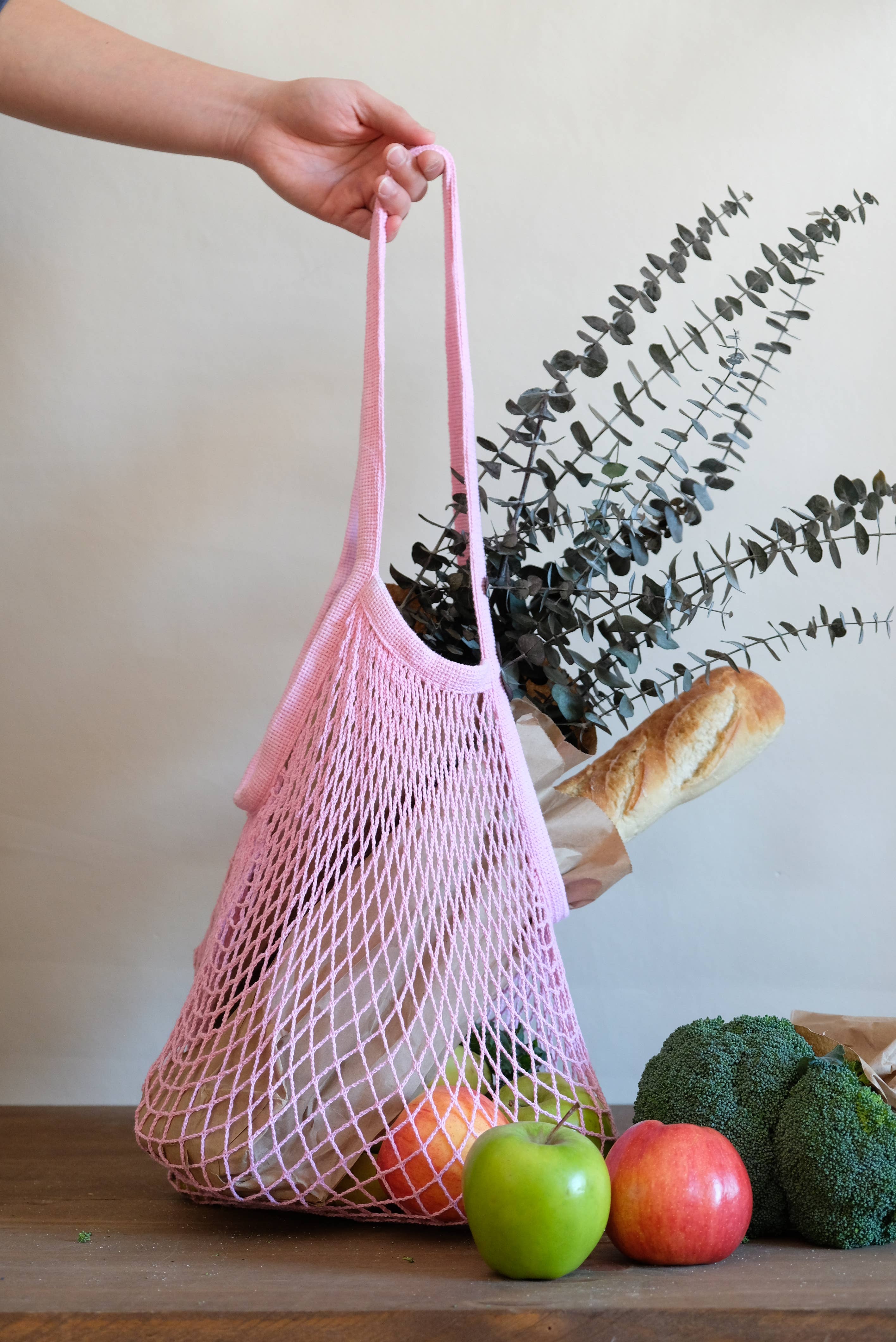 MAISON RATTAN - Wholesale Grocery/Shopping Bag - Soft pastel Market bag, net shopping bag,reusable market bag2