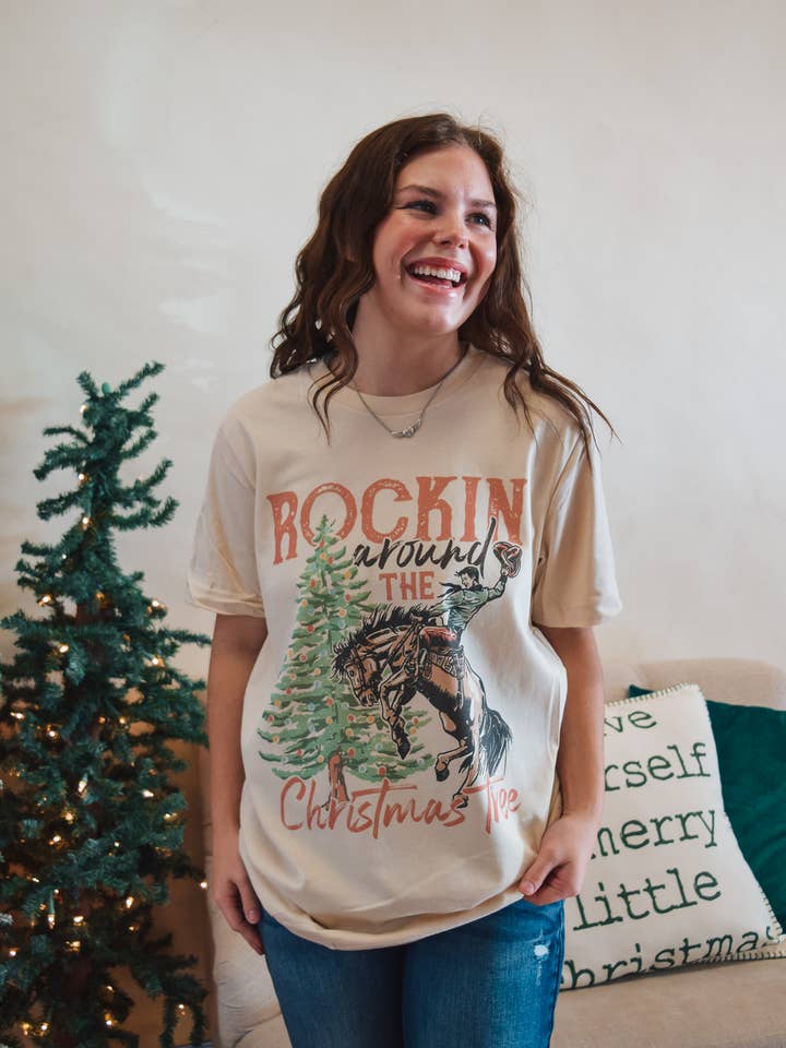 Spirit+Tribe - Wholesale T-Shirt (Graphic) - Women's - ROCKIN' AROUND THE CHRISTMAS TREE