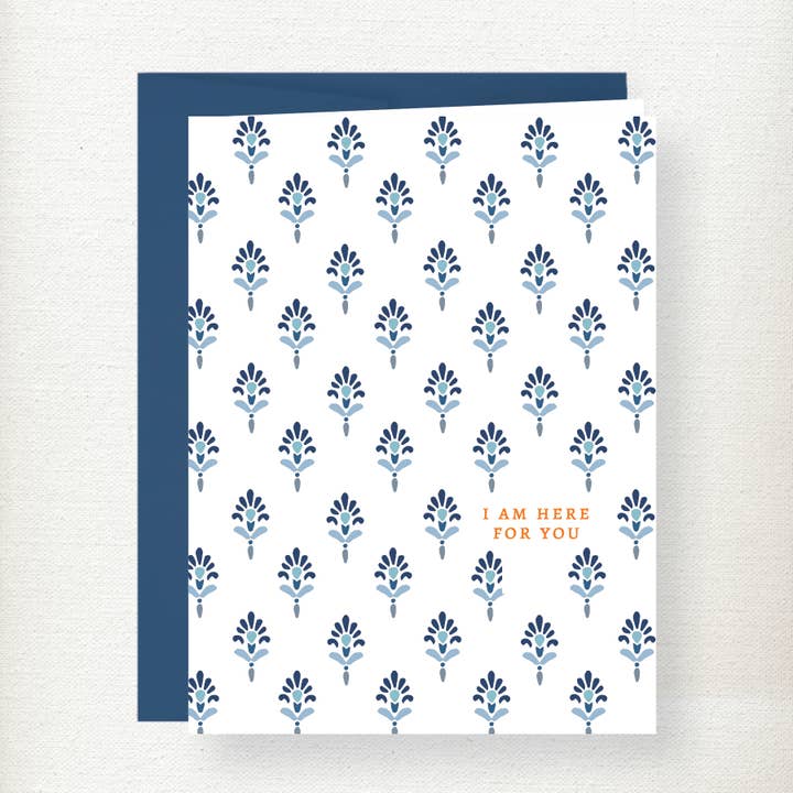 Pattern in Bloom Sympathy Greeting Card for wholesale by Kramer Drive