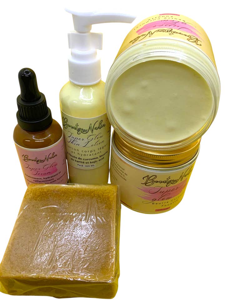 Anti-spot range with turmeric oil, vitamin C, and kojic acid for wholesale by Chabinehairstore
