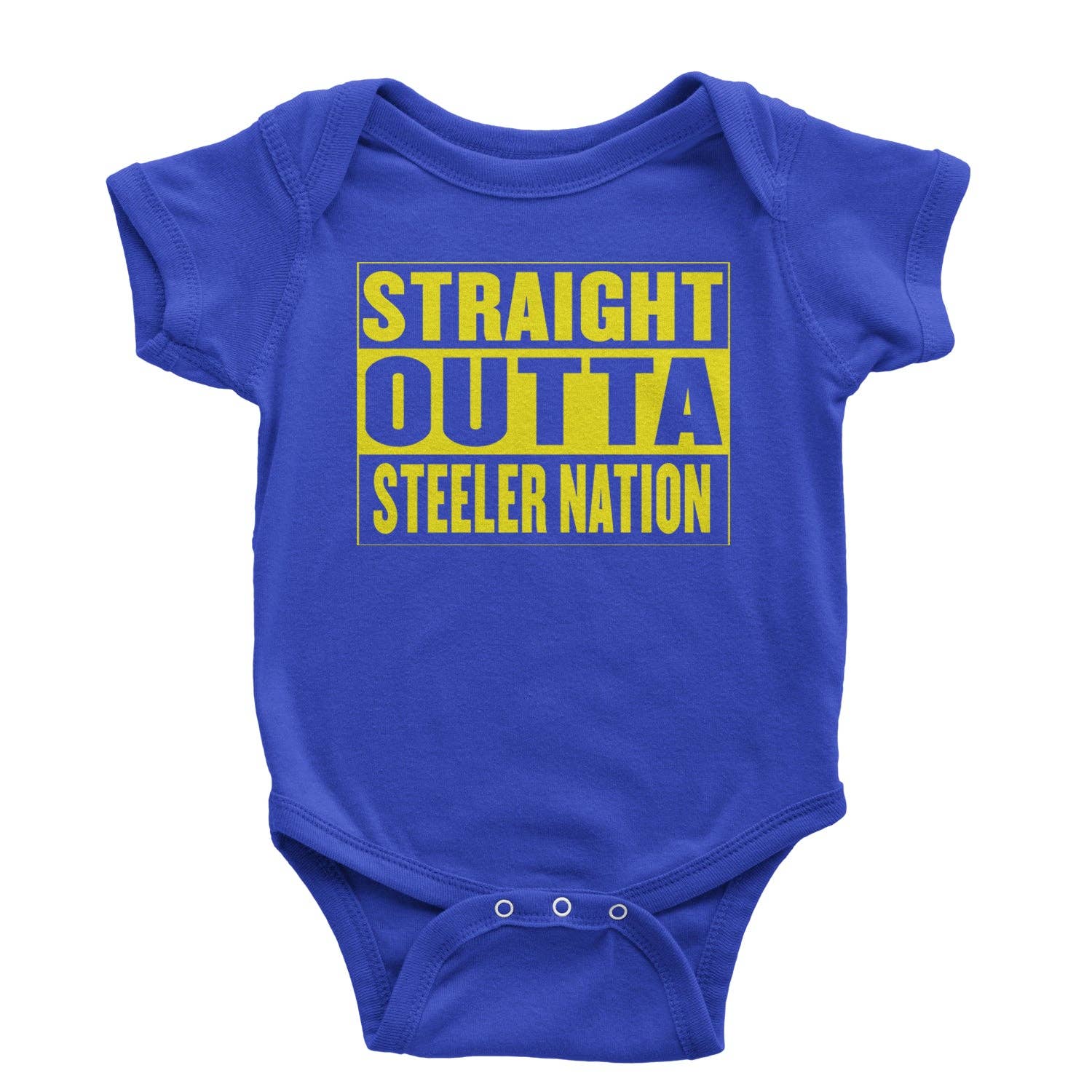 Expression Tees - Vente Body (sans pieds) – bébé - Body une pièce et t-shirt de football Straight Outta Steeler Nation pour bébé9