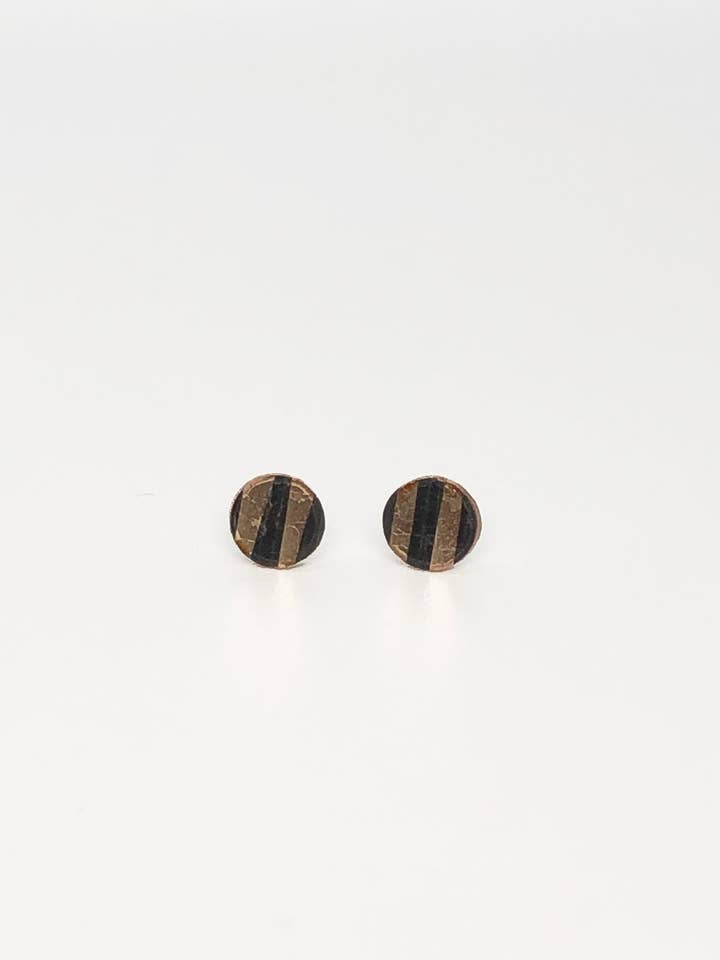 Dark Circle Stud - Reclaimed Cymbal Earrings for wholesale by Full Circle Co.
