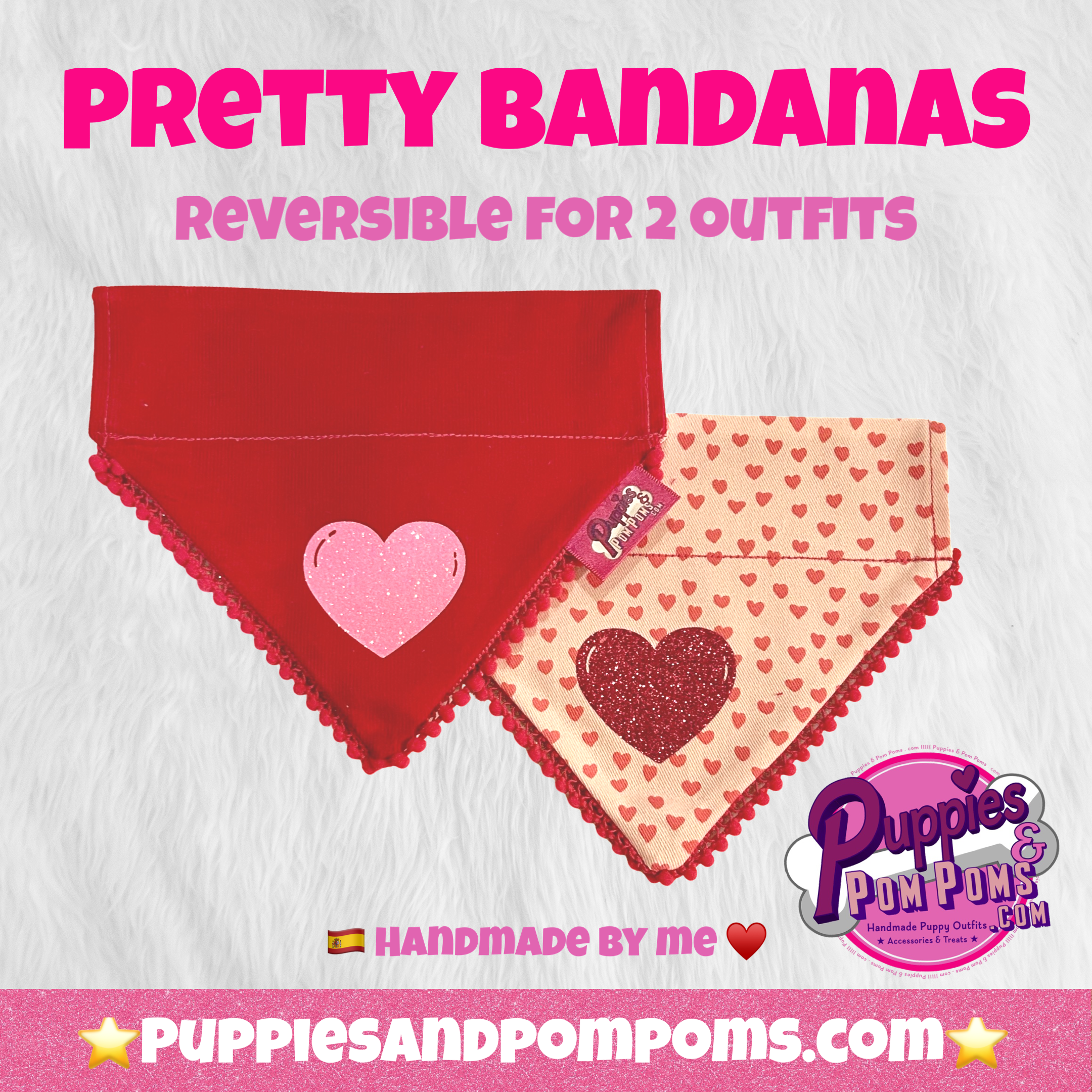 Puppies & Pom Poms - Wholesale Pet Bandana - Dog - PERSONALISED NAME - VINYL ADD ON - FOR DOG BANDANAS, HARNESSES & WASTE BAG HOLDERS6