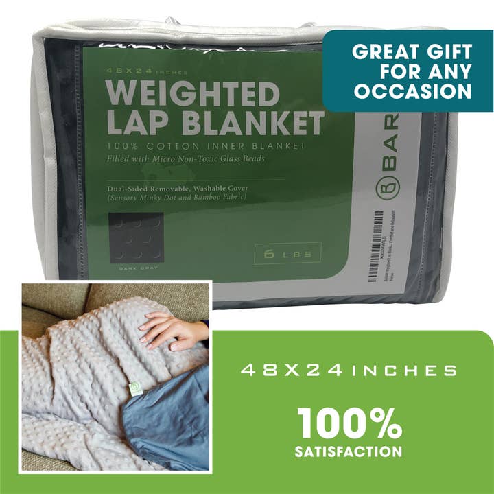 Barmy - Wholesale Bedding Blanket - Kids & Baby - Weighted Lap Blanket (48" x 24", 6lbs)