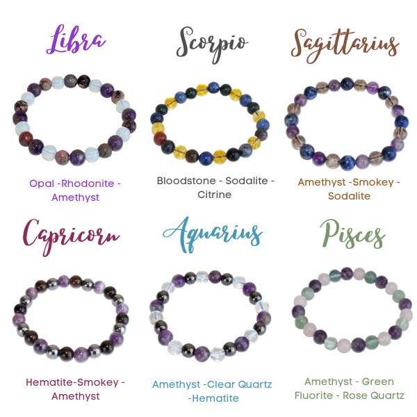 Soothing Crystals - Wholesale Beaded Bracelet - Zodiac Bracelet | Capricorn | Healing Gemstone Bracelets11
