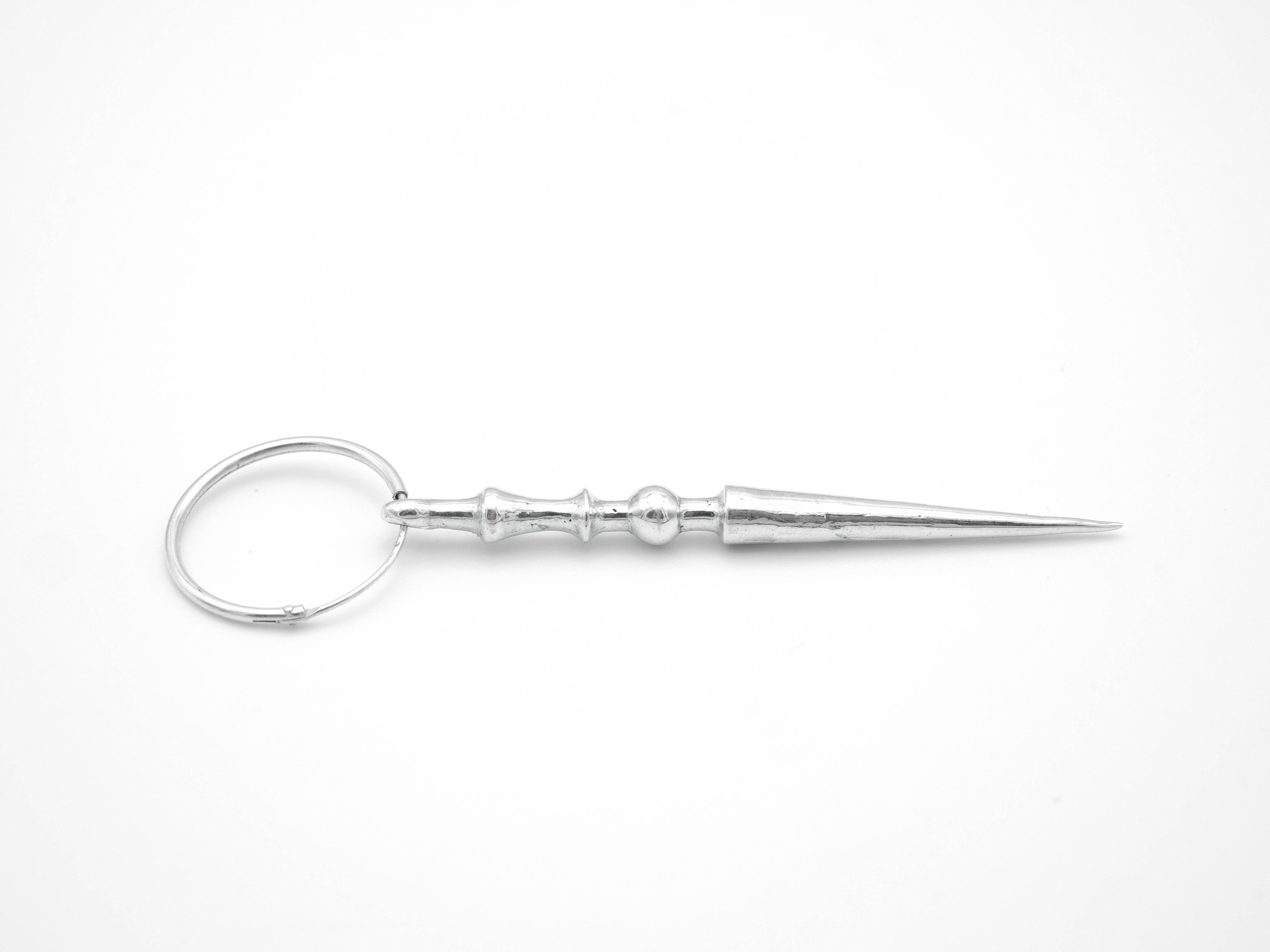 Marguerite Bones - Wholesale Dangle Earrings - Sword #1 Genderfull silver charm earring2