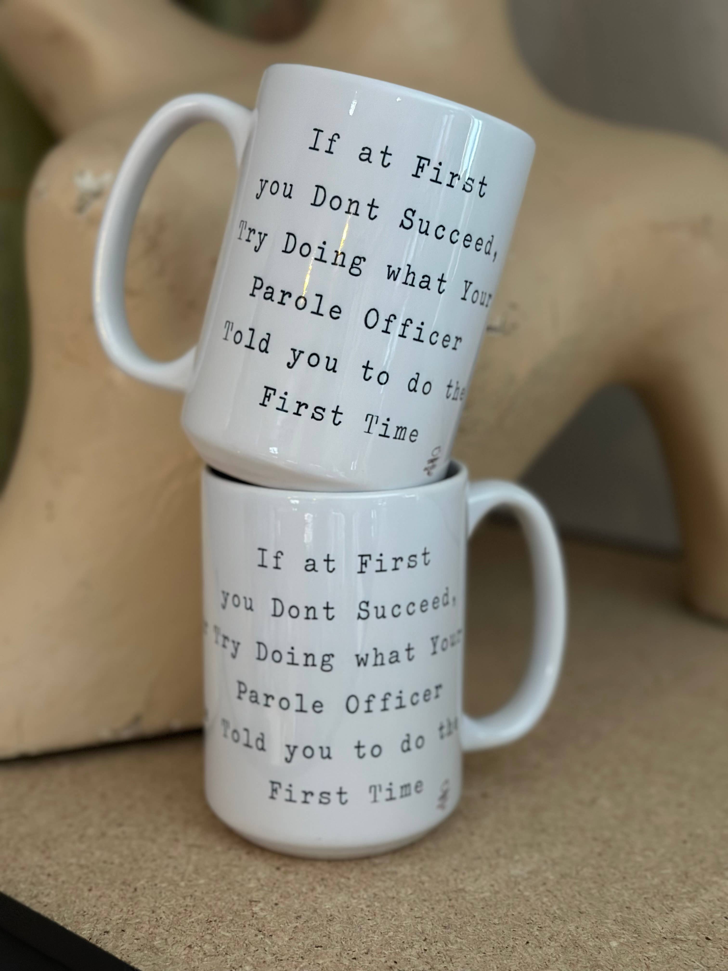 Crooked Halo - Wholesale Coffee Mug - Parole Officer 15oz Ceramic Coffee Mug1