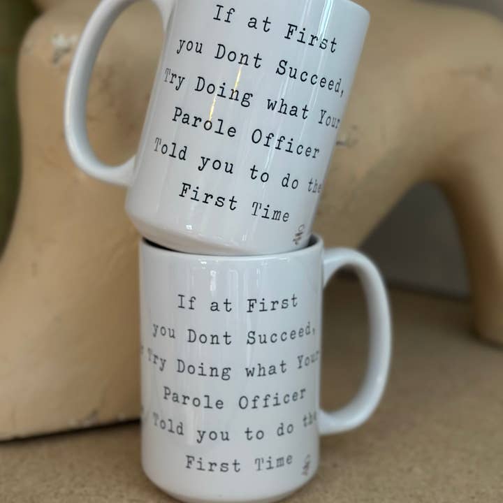 Crooked Halo - Wholesale Coffee Mug - Parole Officer 15oz Ceramic Coffee Mug1