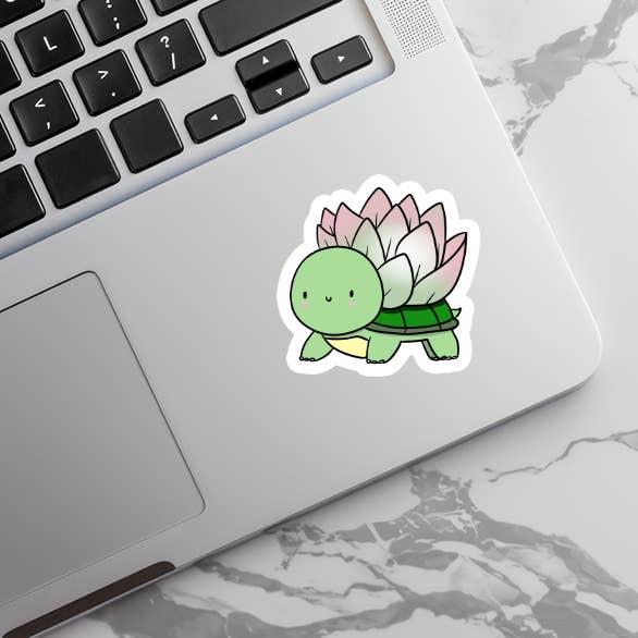 Rebel and Siren Stickers - Wholesale Sticker - Succulent Turtle | Plants | Animal | Waterproof Sticker | 3"8