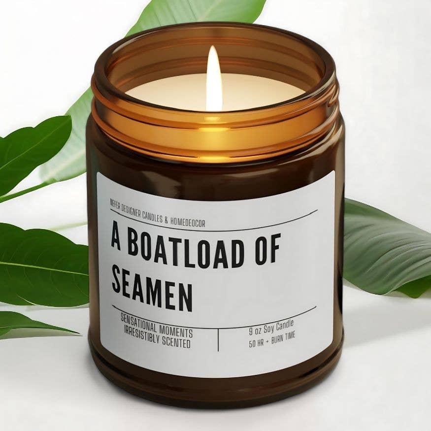 Nefer Designer Candles & Home Decor - Wholesale Jar/Filled Candle - A Boatload of Seamen | Playful Nautical Scented Soy Candle2