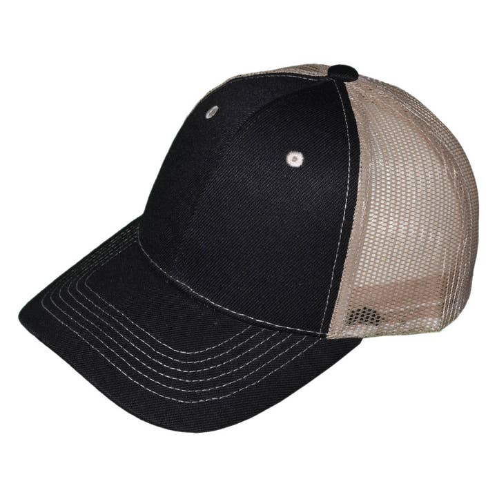 Buck Wholesale - Wholesale Kids Hat - Kids - *Youth Size* Blank Trucker Hats - Structured Mesh BK Caps7