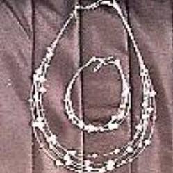 Champagne Pearl Delight Jewelry Set for wholesale by Amy's Handmade Gifts