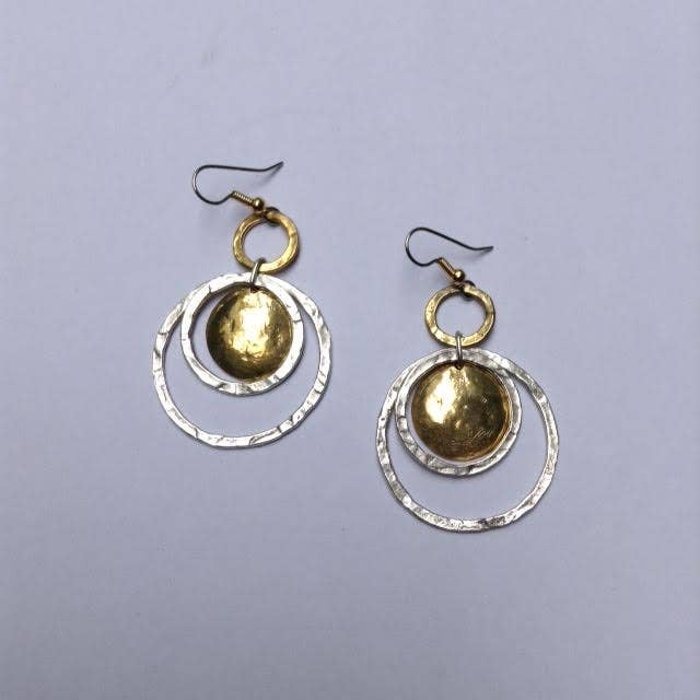 Volare – wholesale Dangle earrings – Dual Tone Harmony Hoop Earrings1