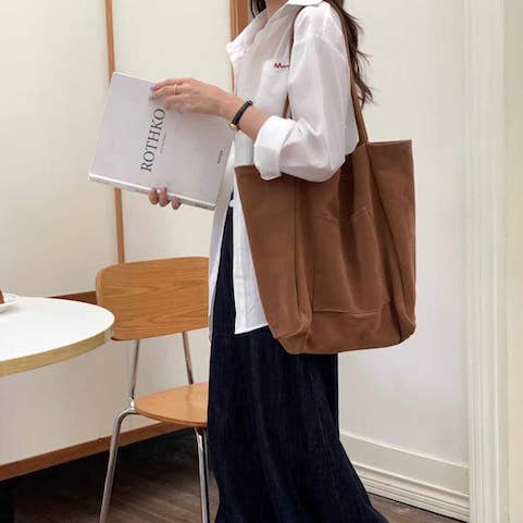 Pretty Persuasions - Wholesale Tote Bag - Women's - P24105 Large Suede-Like Tote Bag
