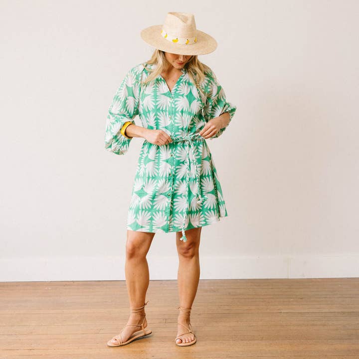 Viridian Tile Pippa Dress for wholesale by Sunshine Tienda