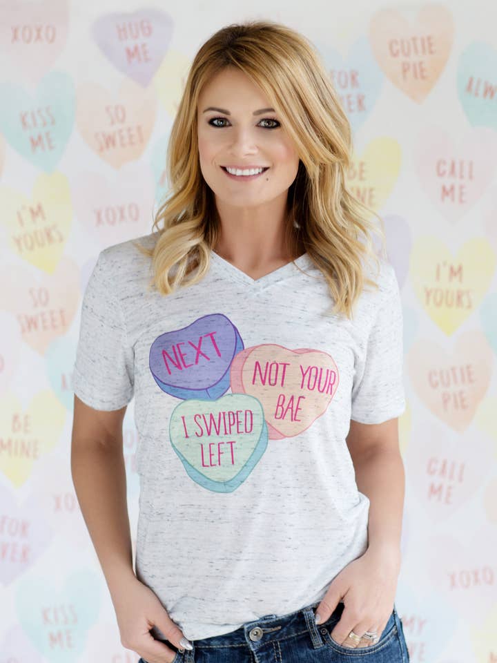 Valentine's Day Shirt - Conversation Hearts Tee for wholesale by Kay Sera Sera