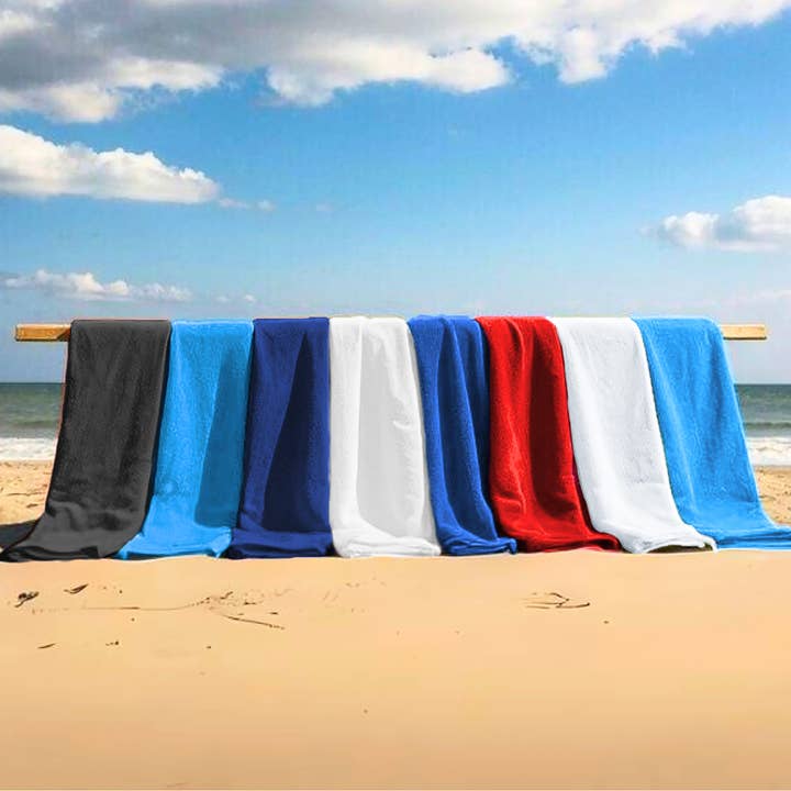 Pro Towels - Wholesale Beach Towel - Jewel Collection Beach Towel: 100% Cotton Velour (0.83lb)