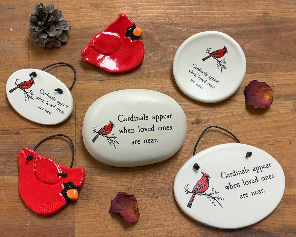 August Ceramics - Wholesale Jewelry Dish - Ceramic Cardinal dish3