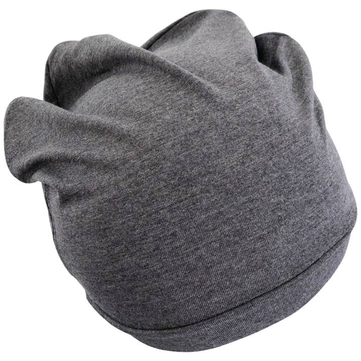 CHARCOAL Bamboo Jersey Beanie Hat for wholesale by IamMe Store
