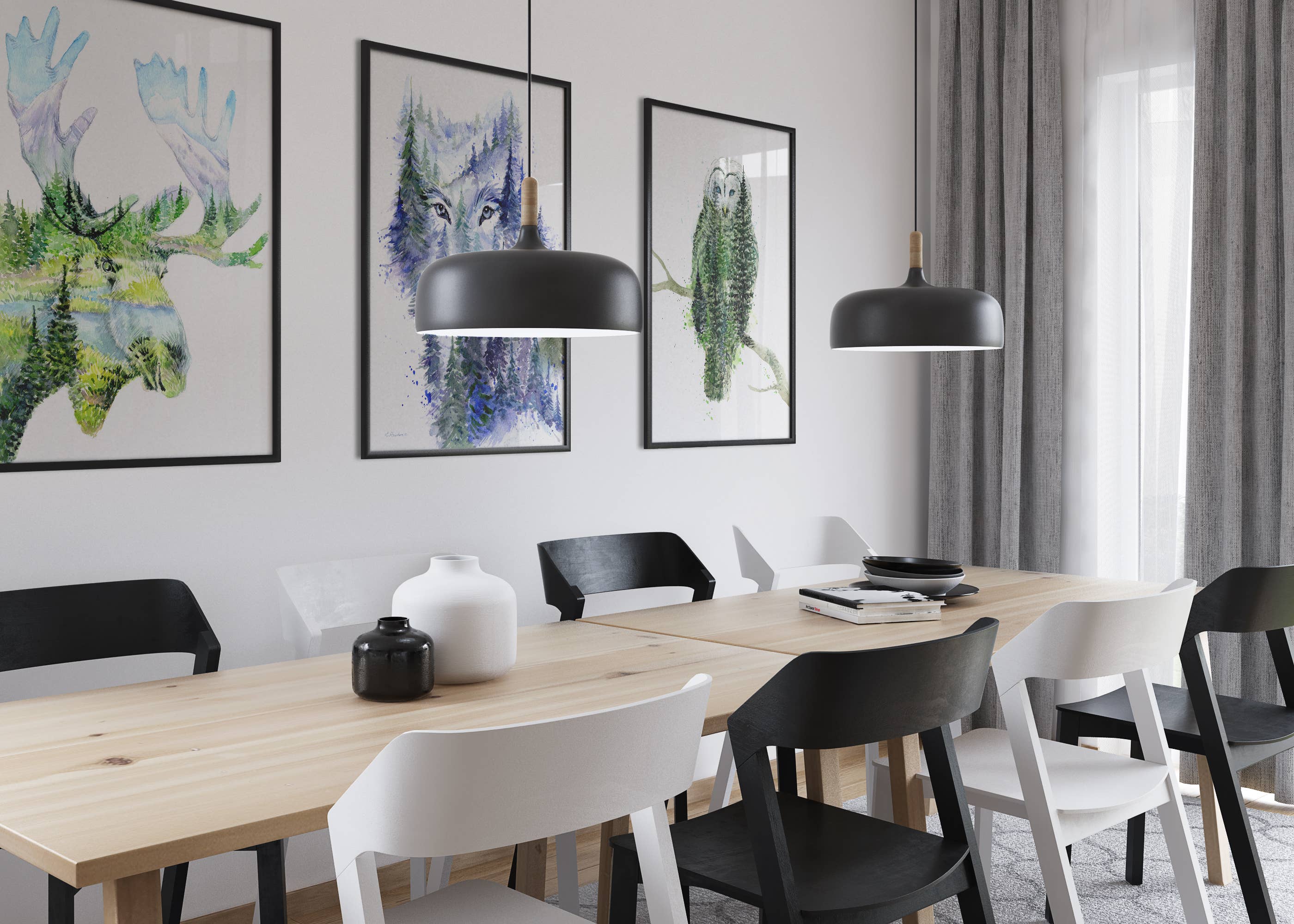 Elena Markelova Arts - Wholesale Art Print - Athena Barred Owl Watercolor Art Print5