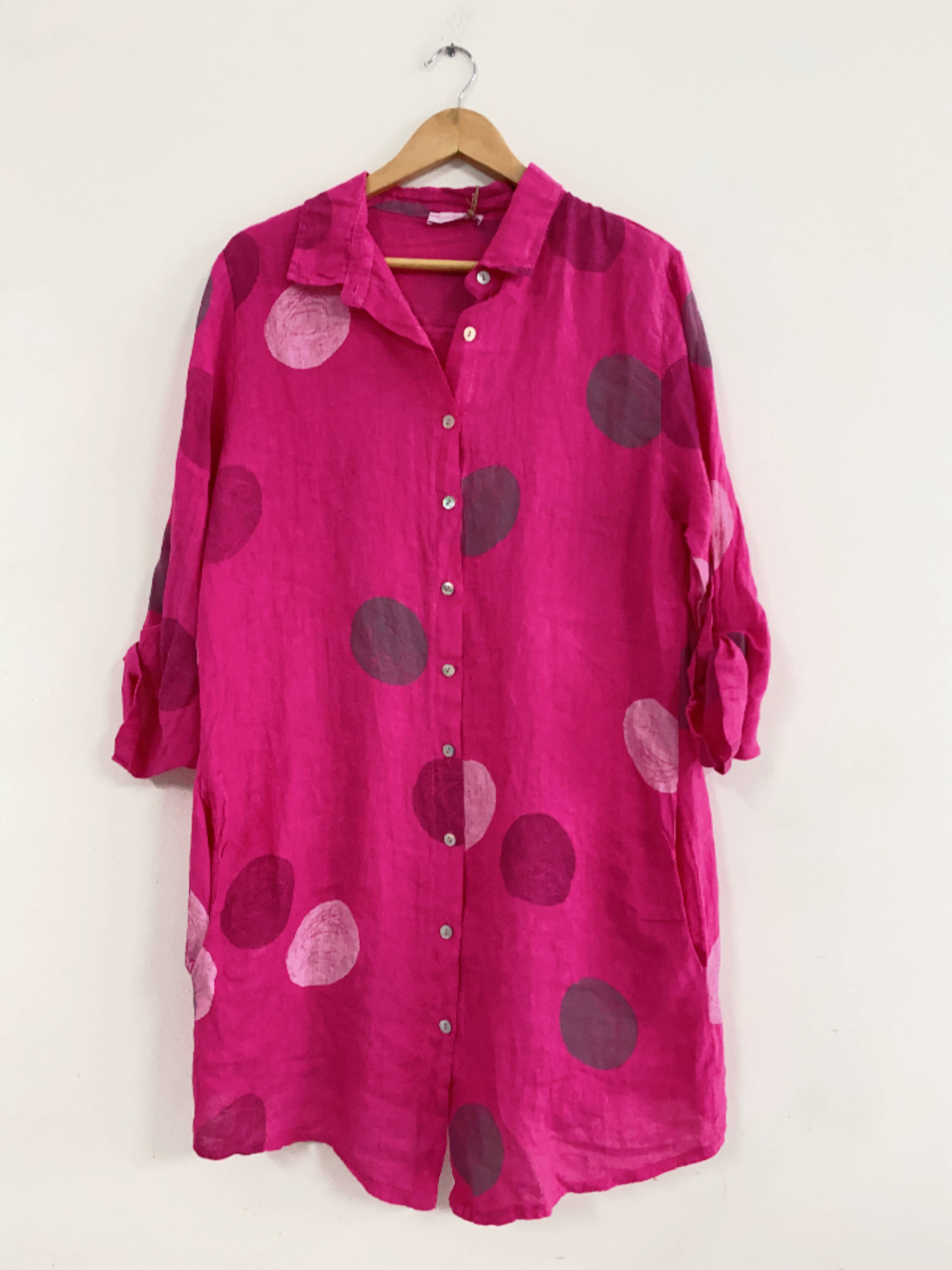 ORNELLA PARIS – Großhandel Kleid – Damen – LEL-R197A Leinenkleid12