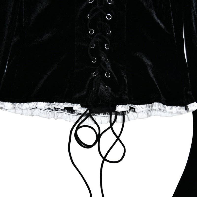 SVART Långärmad figursydd t-shirt med fyrkantig halsringning för wholesale på Faire4