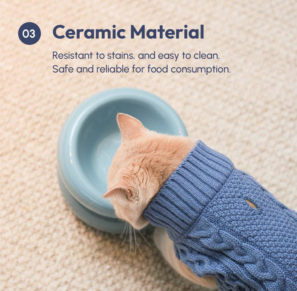 PEHOM – Engroshandel Madskål - Kat/hund – Soufflé hundeskål - Frostet blå11