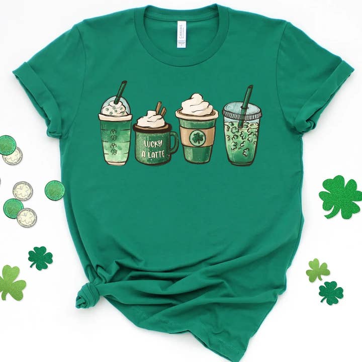 St Patricks Coffee Shirt - St Patricks Day skjorta för wholesale av The Shirt Company