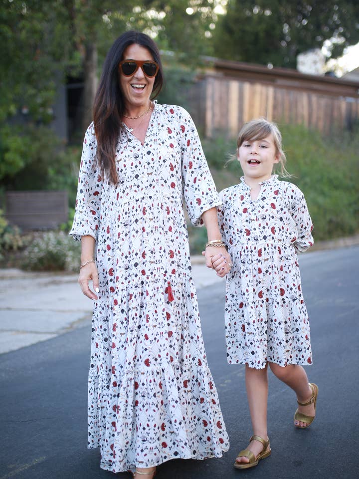 KIDS Sienna Dress - animals and candles for wholesale by Roma Label