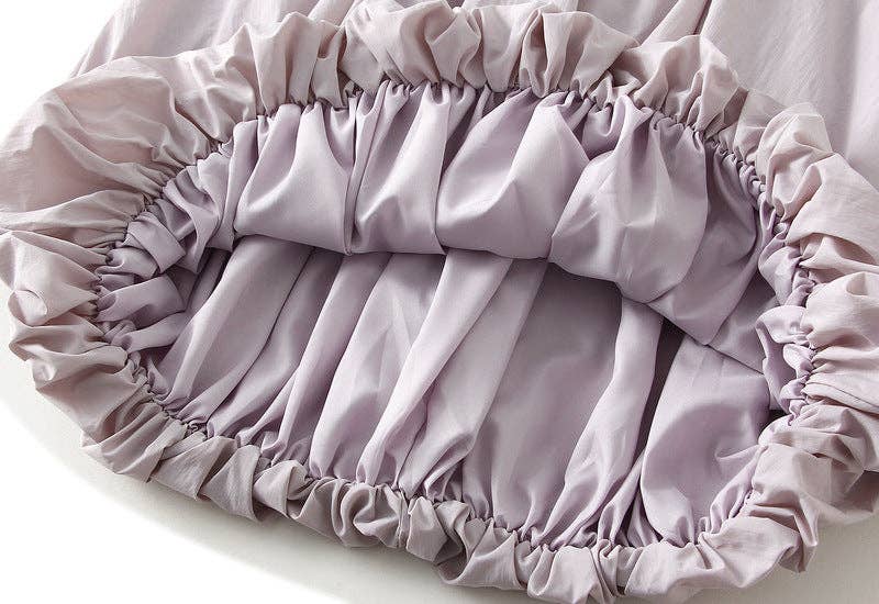 VividLux - Wholesale Skirt - Women's - High Waist Paperbag Lantern Skirt – Women's Midi Skirt14