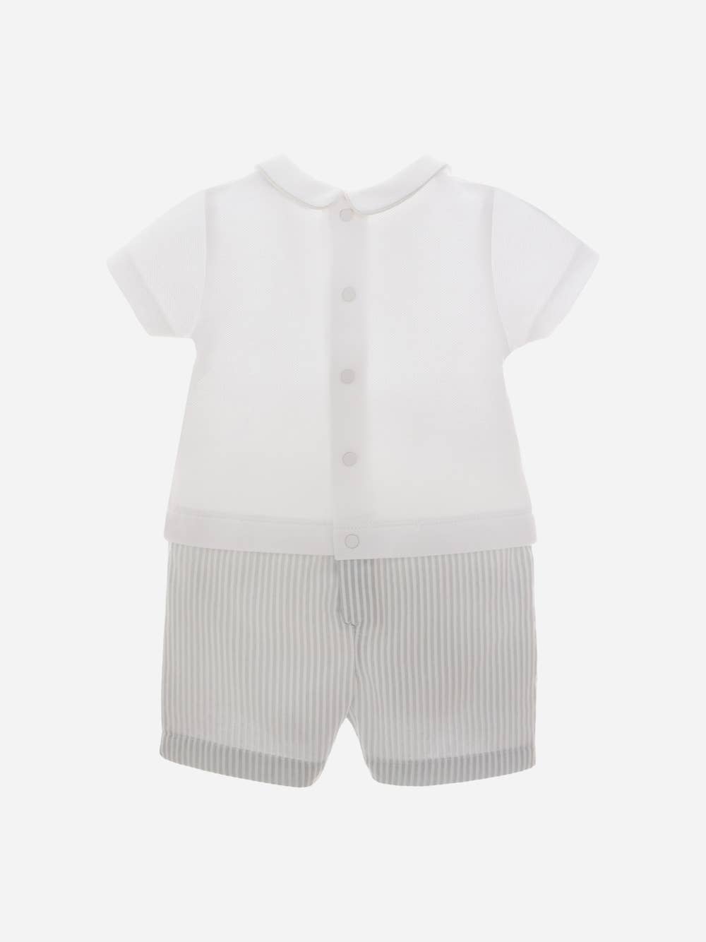 Patachou - Wholesale Bodysuit (Footed) - Baby - White Piquet Romper1