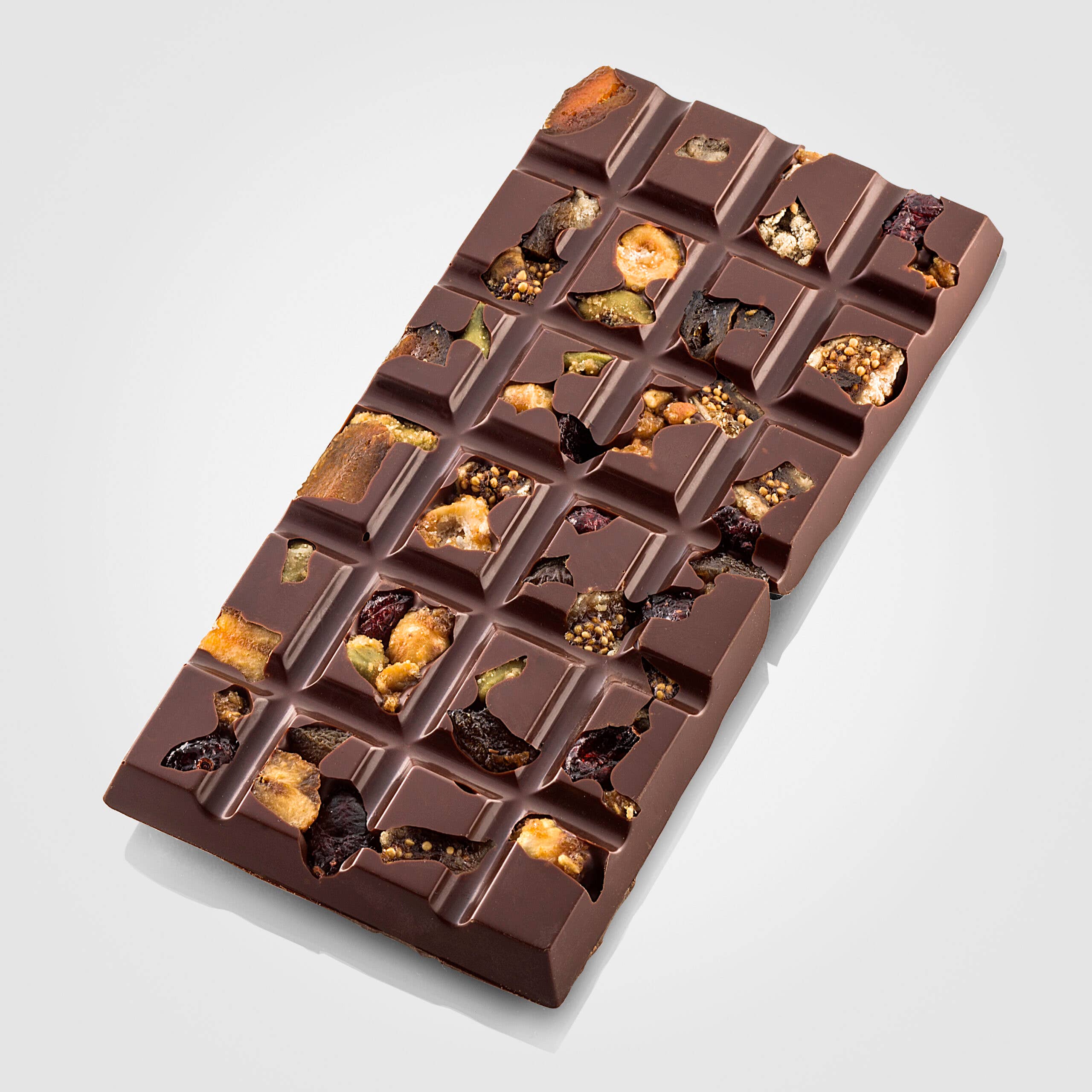 nico et les chocolats – Engroshandel Chokoladebar – THE ULTRA-GOURMET DARK - vores MAXI MENDIANT økologisk og fair trade0