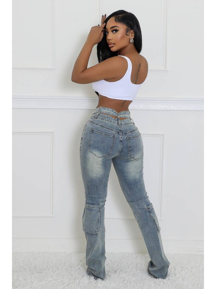 5besties inc - Wholesale Jeans - Women's - DOUBLE WAIST DENIM JEANS