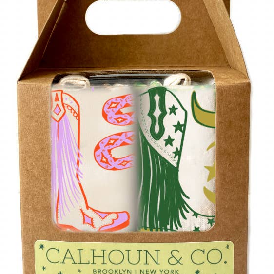 Calhoun & Co. - Wholesale Tea Towel - Howdy Cowgirl! Boots Tea Towel