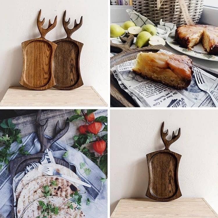 Farnoe - Wholesale Flatware Serving Piece - Oak “horned” serving/chopping board with a deepening5