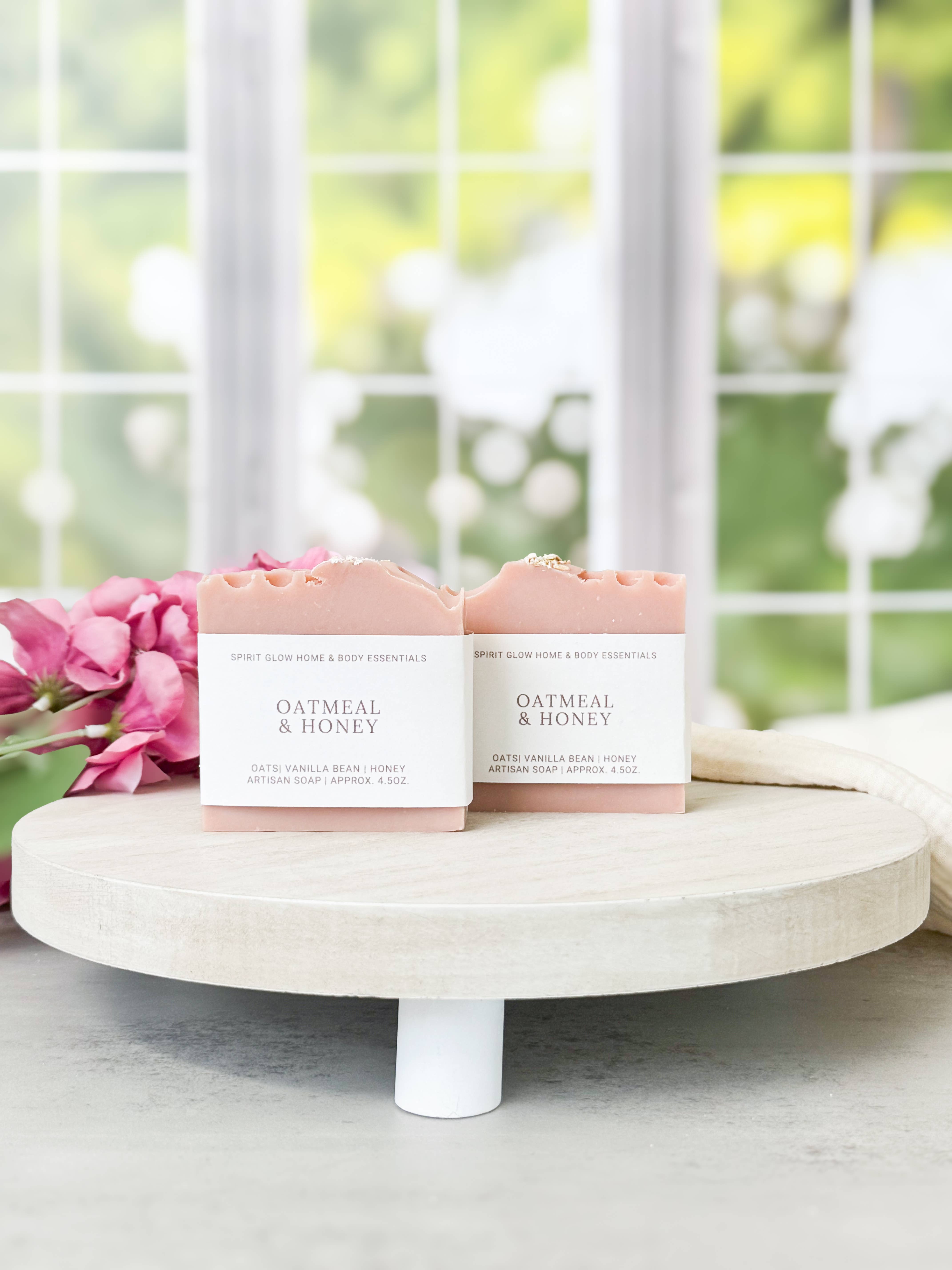 Spirit Glow Home & Body Essentials - Wholesale Bar Soap - Oatmeal & Honey - Handcrafted Artisan Soap Bar2