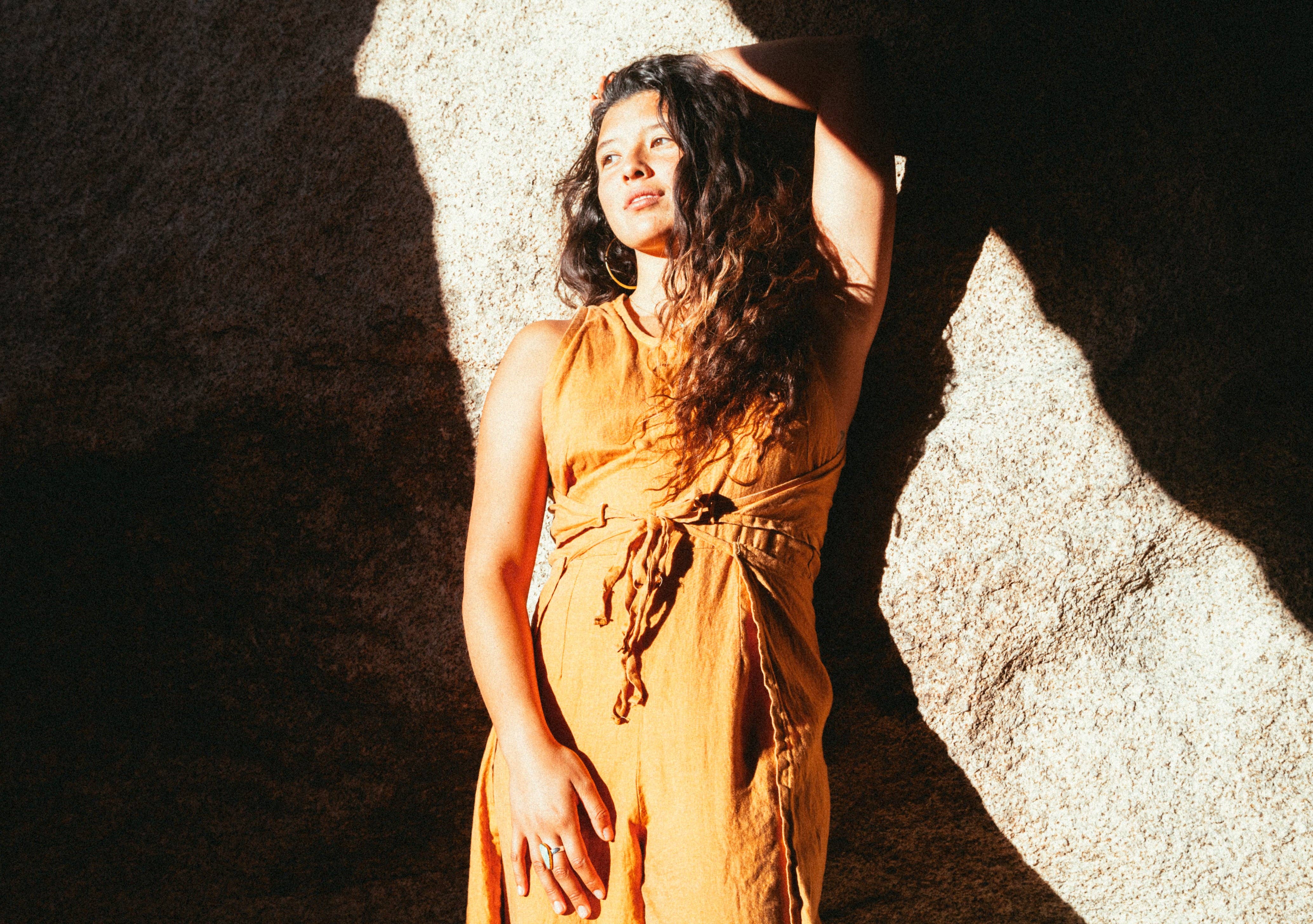 by kvp - Wholesale Romper - Women's - Paige Wrap Romper in Golden2