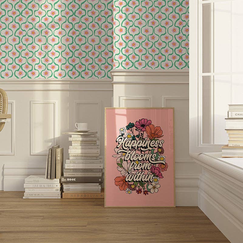 Oh So Daisy – wholesale Wallpaper – WIGGLE WIGGLE CREAM WALLPAPER4