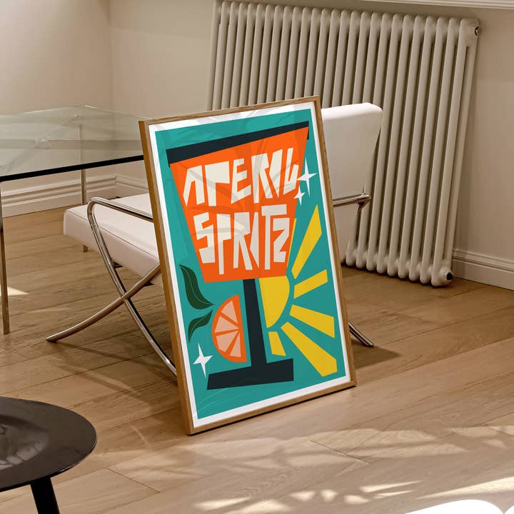 Reproduction artistique Aperol Spritz pour la vente par Natalie Cass Art