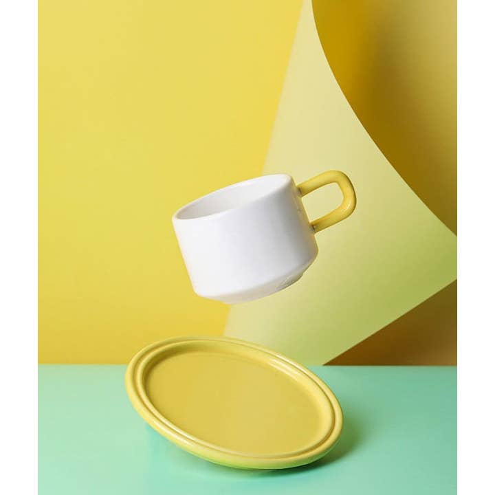 Gohobi - Wholesale Coffee Mug - Gohobi colourful coffee cup and saucer teacup mug japanese korean vintage style art deco coffee mug tea cup tea mug