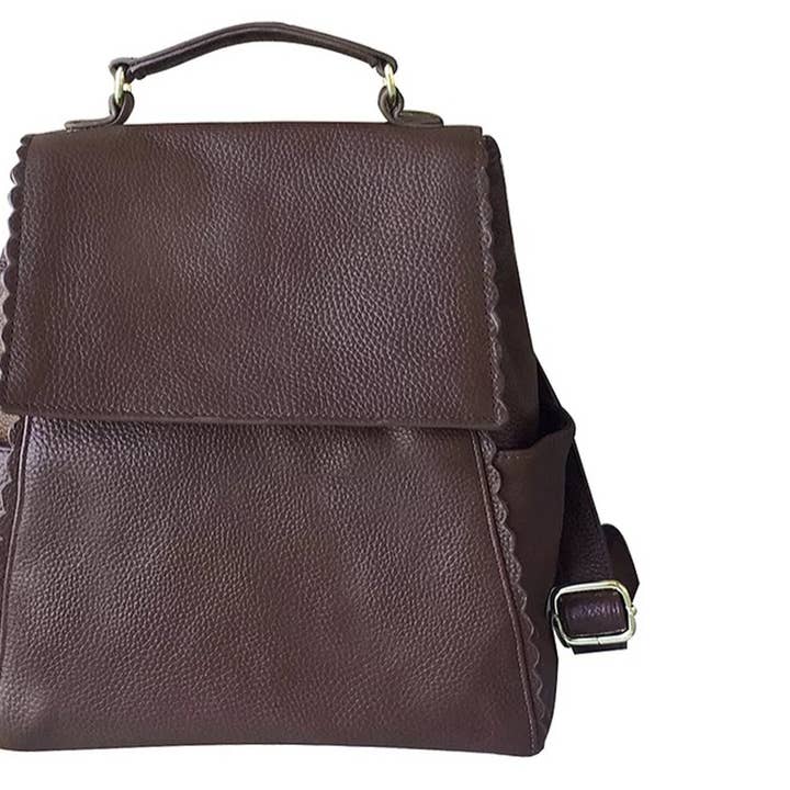 Roma Leathers, Inc. - Wholesale Backpack - Women's - Top grain cowhide leather back pack crossbody shoulder bag8