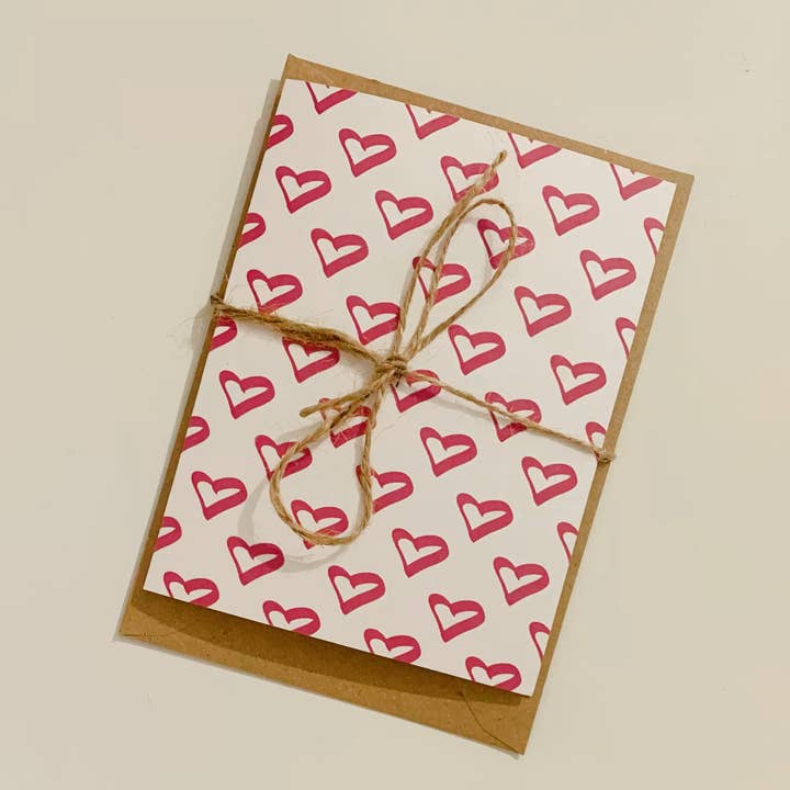 Classic Heart Pattern Romantic Card for wholesale by Harmony Heaven Gifts
