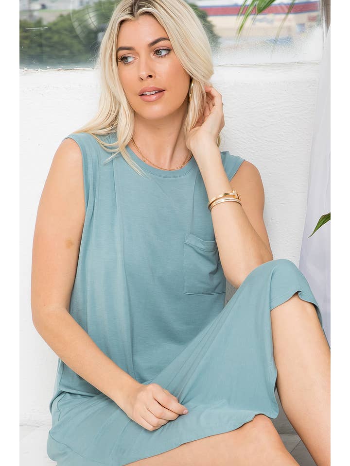 Sweet Lovely by Jen – Vestido - Mulher por atacado – VESTIDO MIDI CASUAL EM MALHA JERSEY COM BOLSO MACIÇO SEM MANGAS35