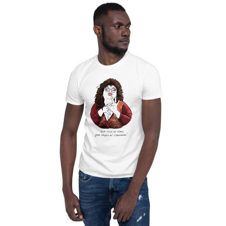 El loco del Pelo Rizo - Wholesale Screen Printed T-Shirt - Unisex - Paca la Pirana 2 unisex t-shirt2