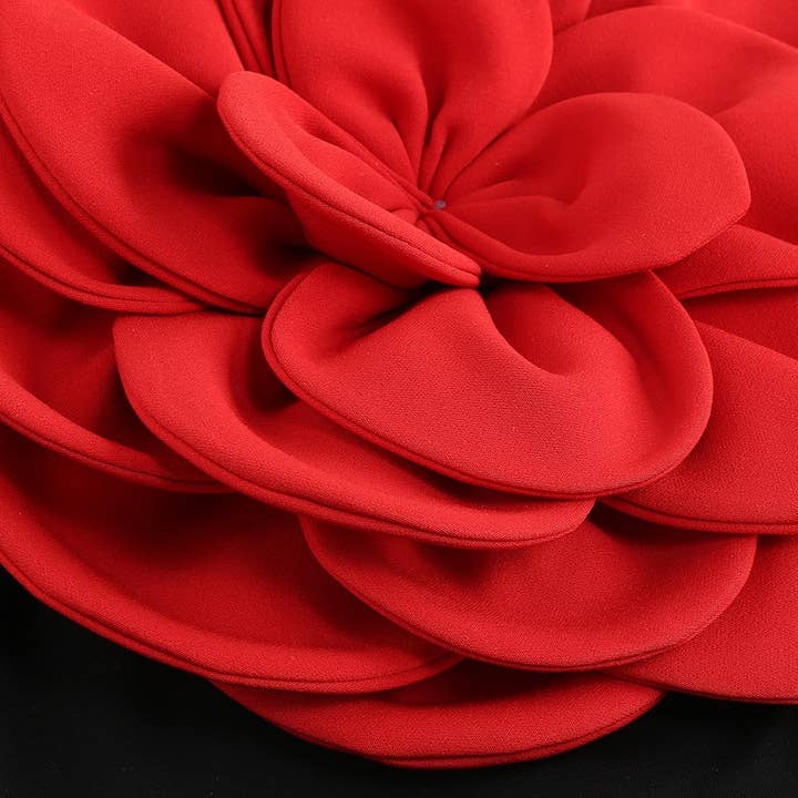 Black SY475 Elegant Floral Tube Top Backless Slit Dress for Women for wholesale on Faire8