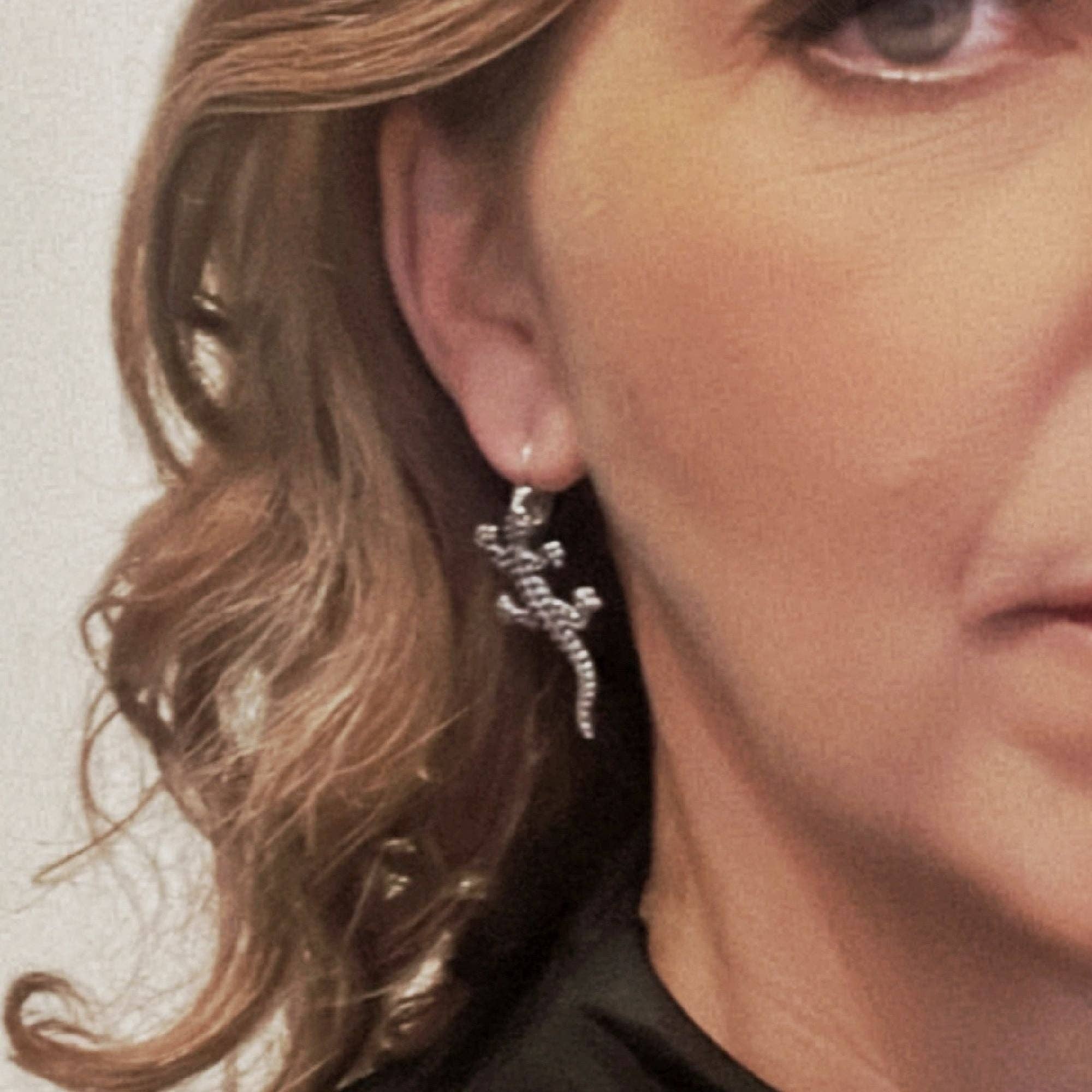 Gloria Mago - Wholesale Dangle Earrings - Ballestilla salamander earring in antique silver1